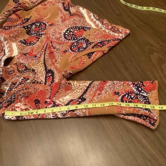 Anthropologie Moth Paisley Knit Jacket Cardigan Boho Open Front XS - Picture 8 of 13